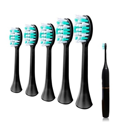 5 Pack Toothbrush Heads with Kingheroes,Soft Brush Bristles Toothbrush Heads ...