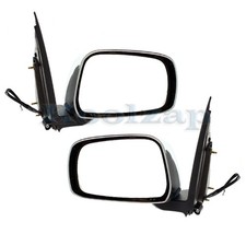 For 05-10 Frontier Le Pickup Truck Rear View Mirror Power Wchrome Cap Set Pair