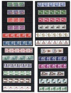 SWEDEN 24 Strips of 3 4 5 or 6 MNH stamps per strip. No duplication of Strips.