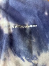 Spiritual Gangster Women’s Blue/White Tie-Dye Jogger Pants S Cotton Drawstring
