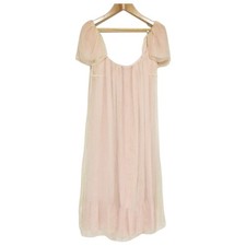 Alexander McQueen 2024 Model Sheer Layered Dress, Size 38 Pink Women USED