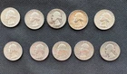 Washington Silver Quarters 90% Lot of 10 Coins.  Over 2 Ounces of Silver.