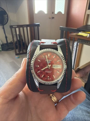 Vintage Seiko 5 Automatic 17 Jewels Movement DayDate Japan Mens Wrist Watch 6309