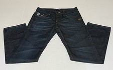G-Star Raw Attacc Low Straight Button Fly Dark Blue Jeans Men's 29x30 30x30 