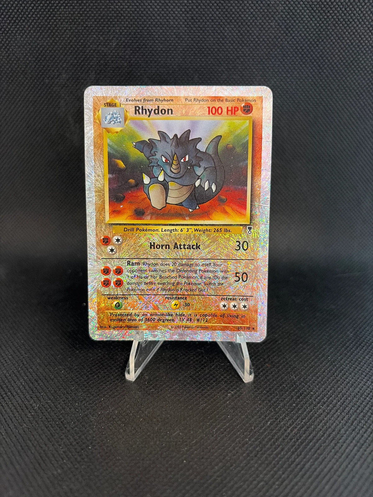2002 Legendary Collection Rhydon Reverse Holo 35/110