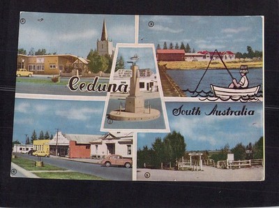 D3526 Australia SA Ceduna 5 image Pitt Delmont type vintage postcard