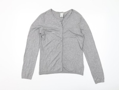 Strickjacke Pullover Damen UK Größe M ICHI Grau