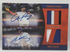 2025 Topps Francisco Alvarez Mark Vientos Dual Autograph Orange Patch Auto #/25