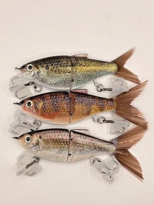 TYG Silencer Junior Glide bait swimbait 3 inch 3 pack lot NEW D
