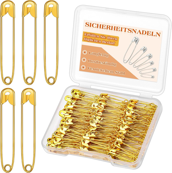 150 StüCk Goldene Sicherheitsnadeln, 18 Mm Sicherheitsnadeln Klein-image
