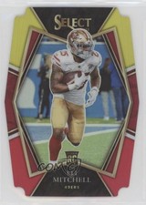 2021 Select Premier Level Red & Yellow Prizm Die-Cut Elijah Mitchell Eli 0y59