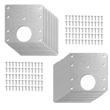 Stainless Steel Cabinet Hinge Repair Plate Kit with Mounting Screws for Kitchen