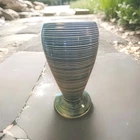 Vintage McCoy Green Artisan Line Vase  11  1/2" MCM