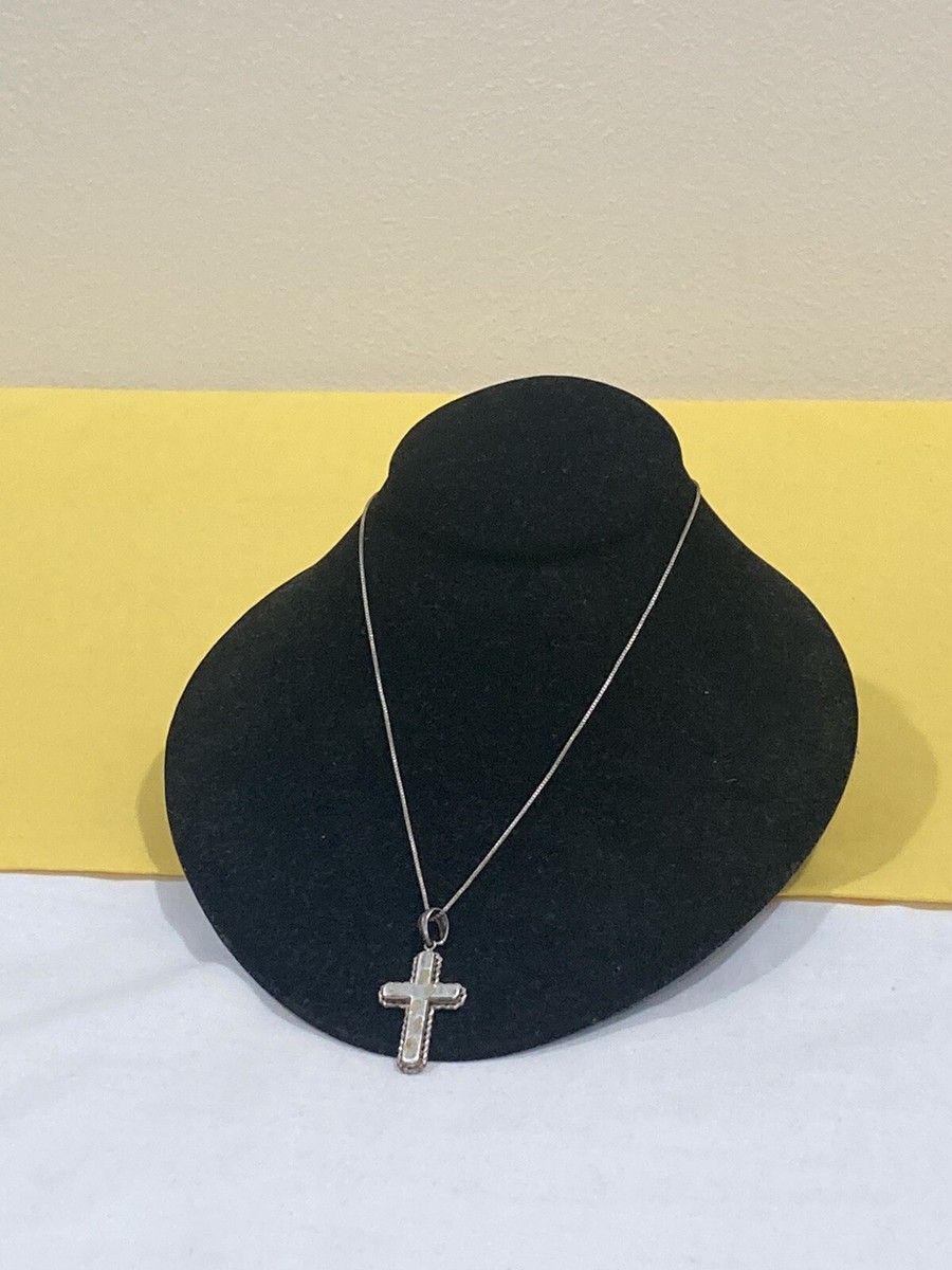 JACMEL JCM 925 Sterling Silver & 14k Yellow Gold Footsteps CROSS