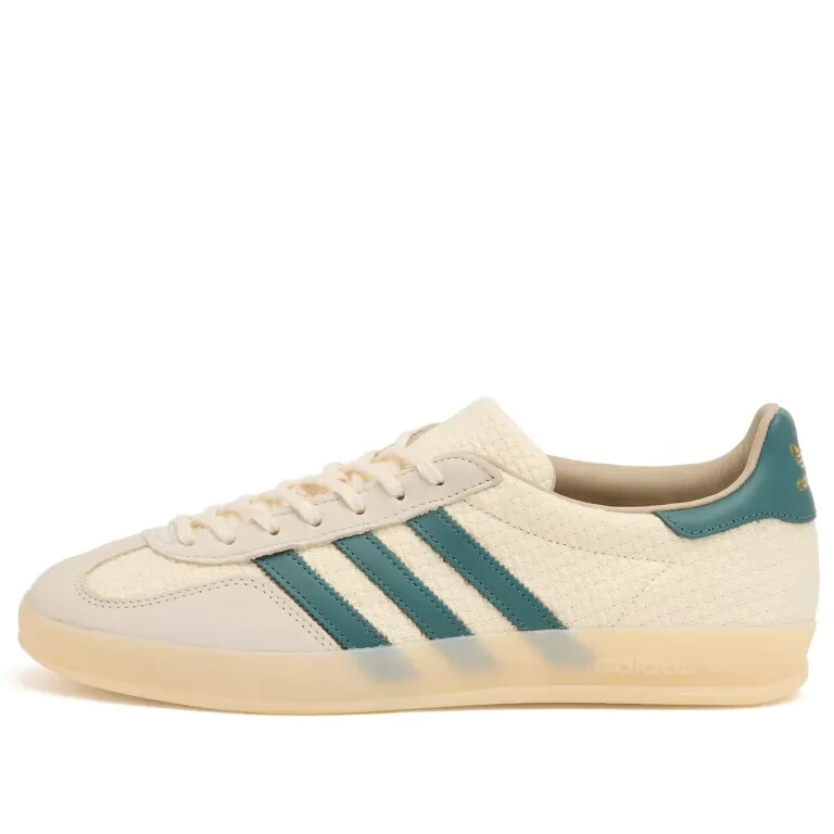 靴 adidas Originals Gazelle Indoor cream adidas Gazelle Indoor Cream White Collegiate Green Gum Men's