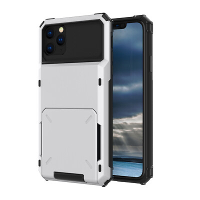 Credit Card Holder Shockproof Hybrid Case Fr iPhone 17 16 15 14 13 Pro Max 12 11
