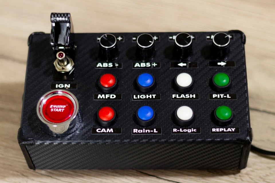 Button Box Sim Racing Console Start Leva Luminoso Buttonbox Game Consoles - Bild 3 von 4