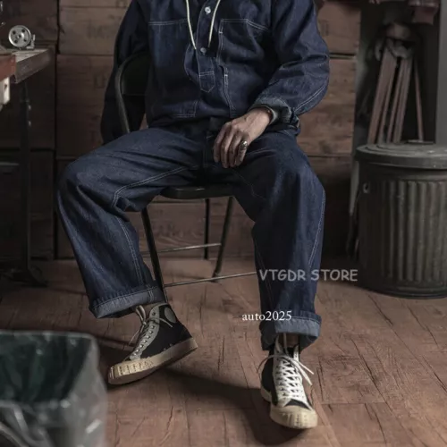 Bronson 1930s Dungarees Civilian Conservation Corps Work Pants 10oz Denim Jeans - Picture 8 of 36