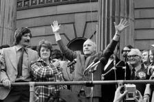 Liverpool manager Bill Shankly with his wife Nessie and Tommy Smit- Old Photo
