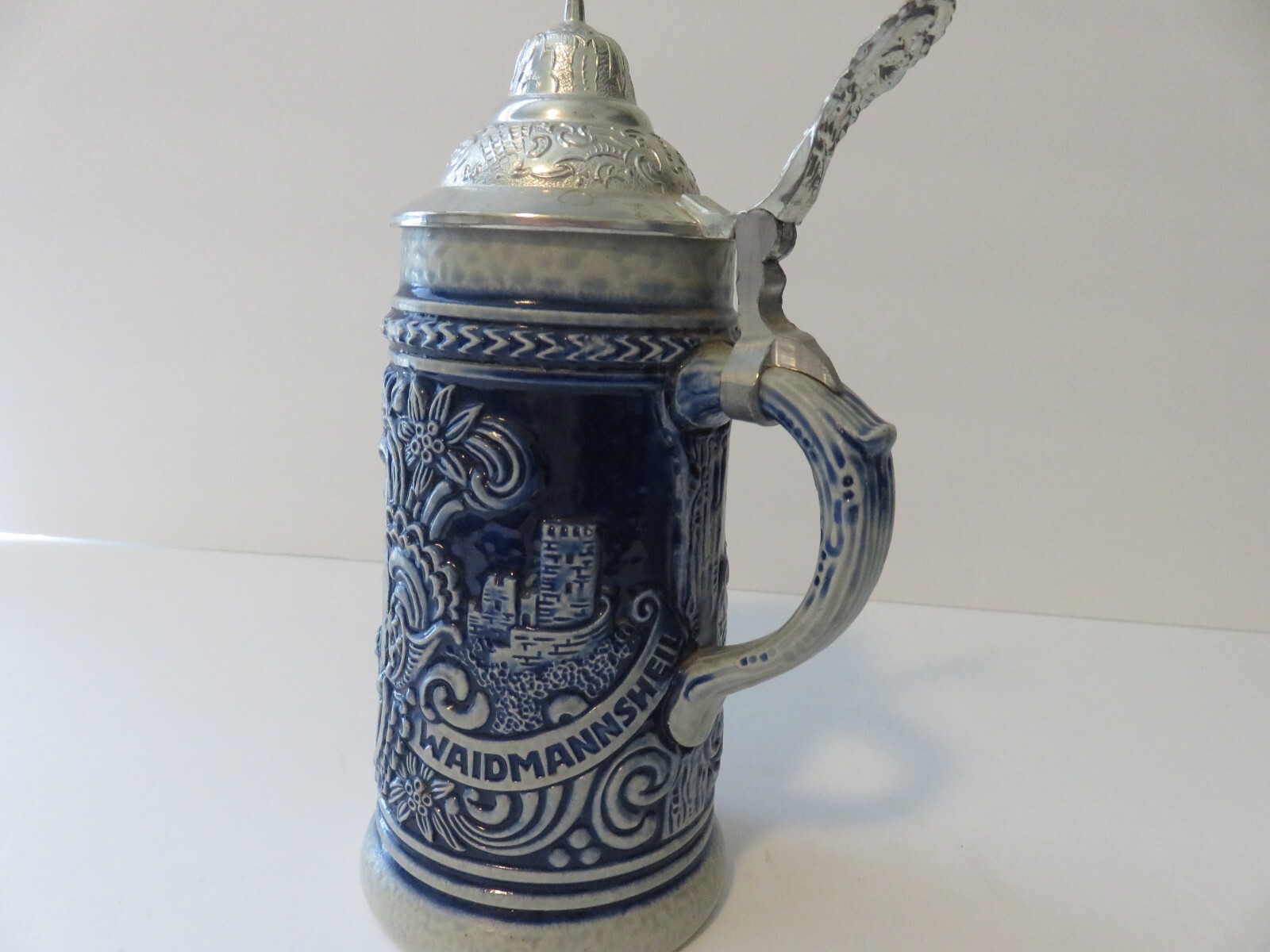 Gerz Stein W. Germany Pewter Lid DBGM 66 WaidmannsheilZu Jeder Zeit