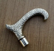 Chrome Finish Antique Brass Heavy Head Handle Only for Wooden Cane Walking Stick