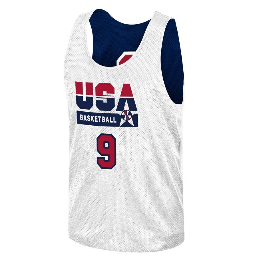 Jordan #9 Bird #7 USA Basketball Olympic Dream Team Men's Jersey