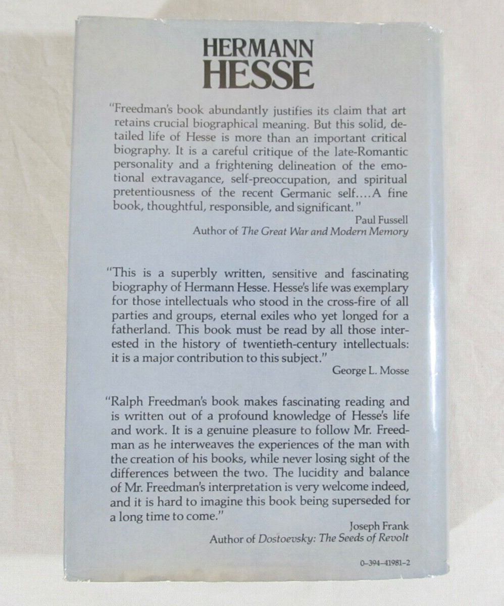 Hermann Hesse Pilgrim of Crisis A Biography by Ralph Freedman 
