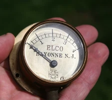 20s Elco US Gauge Co. Marine Vintage 4 lbs Pressure Gauge - Beveled Glass