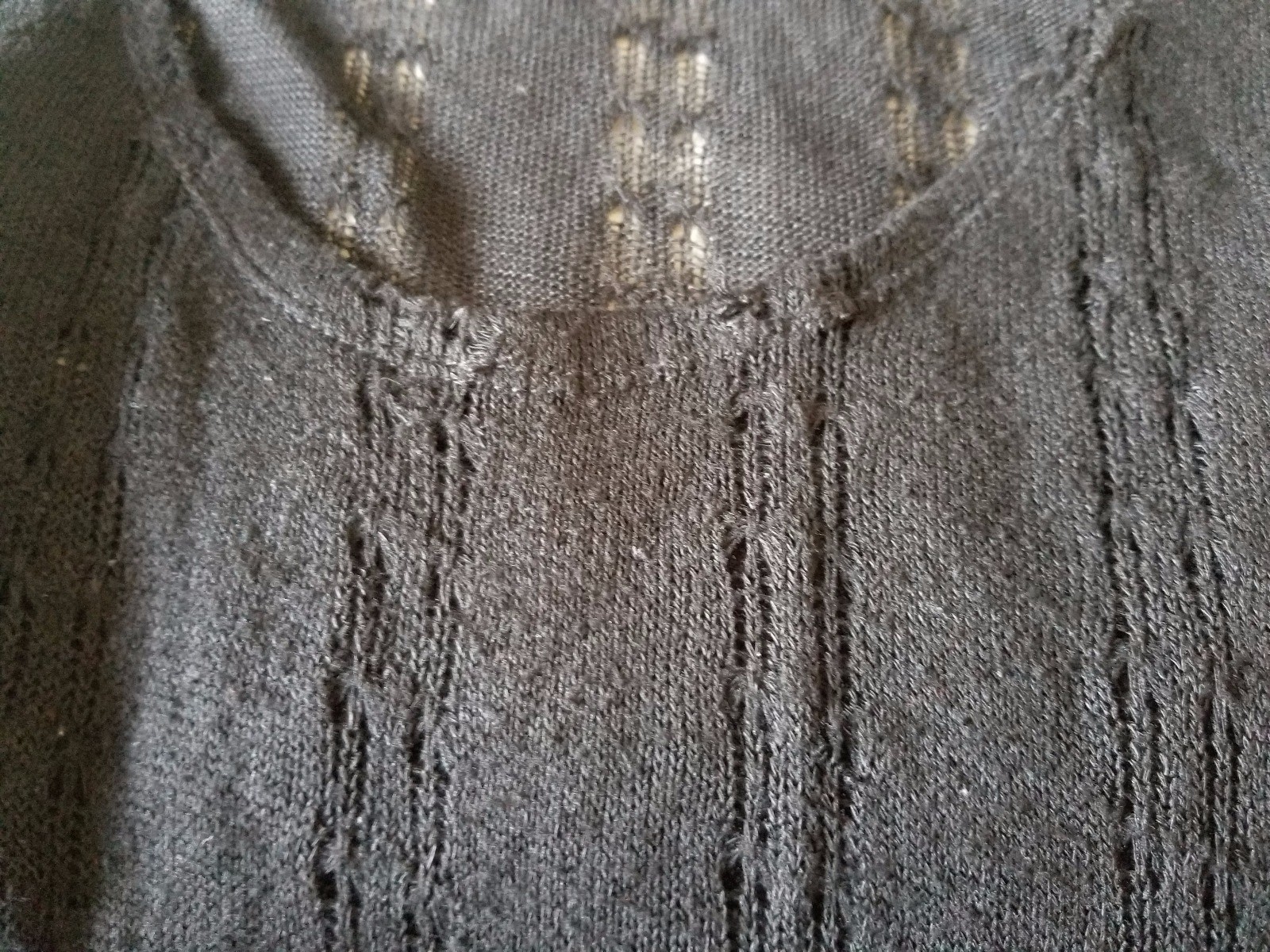 Cotton On Basic Solid Black Crochet Sleeveless Ta… - image 10