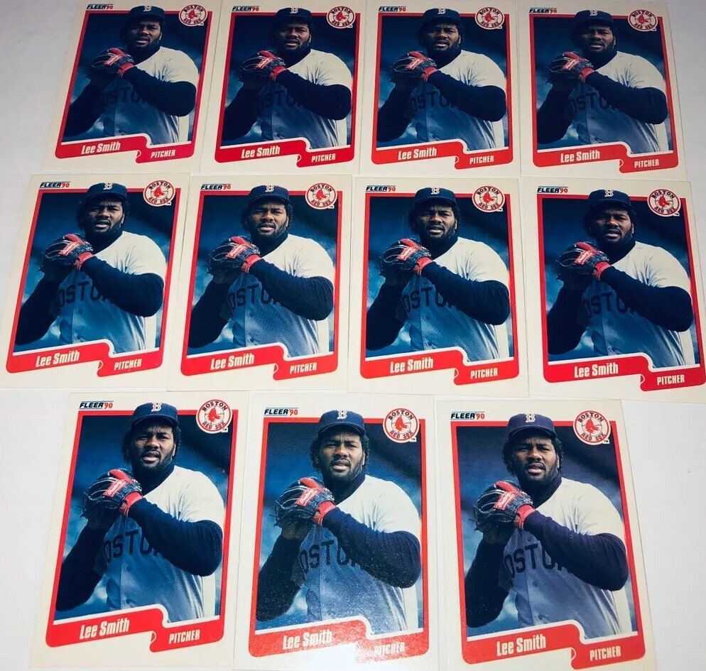 1990 Fleer Baseball Card #287 Lee Smith Lot Of 11 Boston Red Sox Member HOF R21