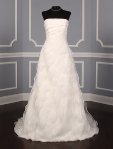 strapless organza wedding dress