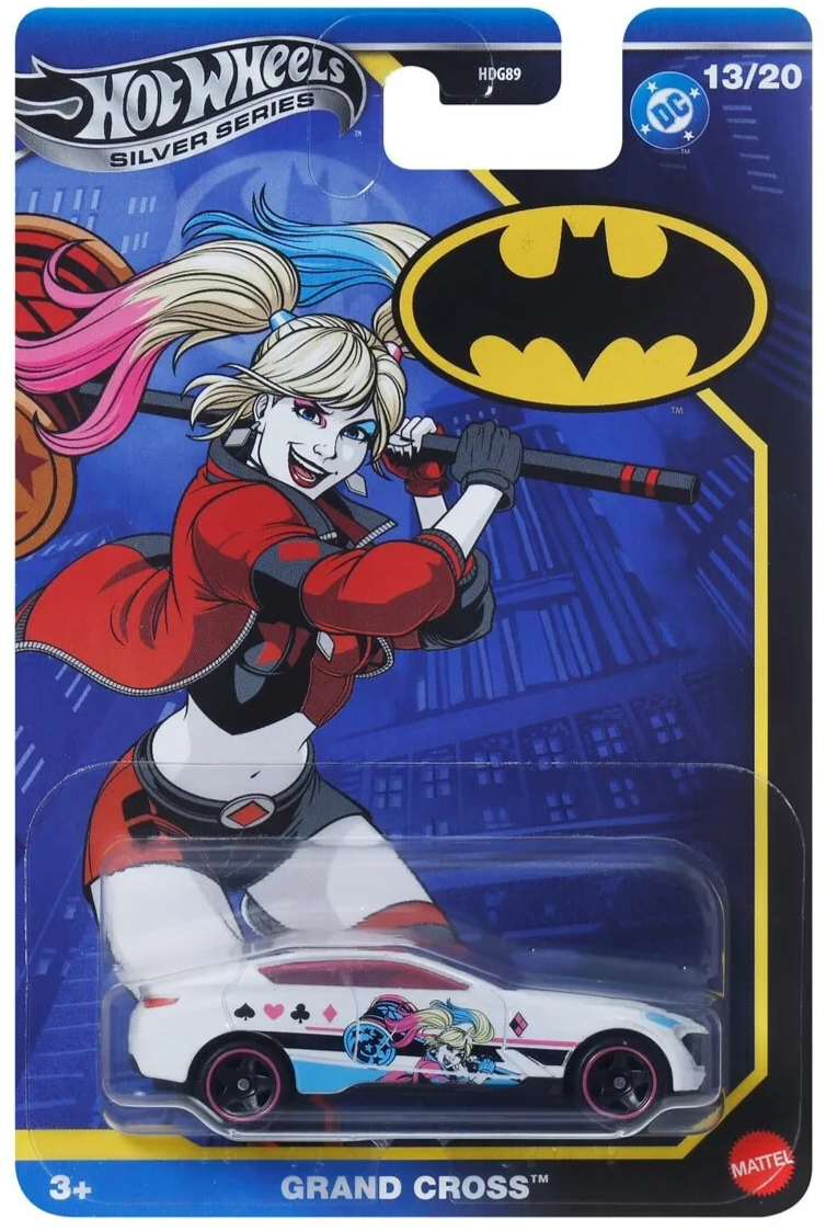 Hot Wheels Silver Series Batman Harley Quinn Grand Cross 1:64 JBY19 Diecast Car