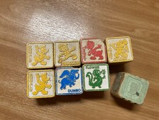 7 Vintage Disney Character Wooden Blocks