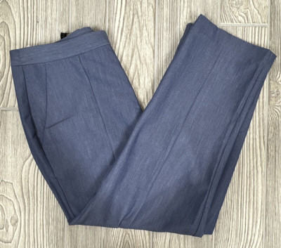 NWT BCBG MAXAZRIA Blue Woven Seamed Ankle Pants Capri Business Womens SZ 2 US
