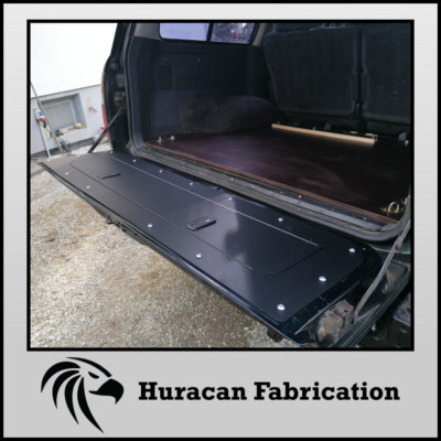 FJ80 tailgate storage fzj80 fj80 lx450 rear draw black powder coated