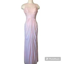 David’s Bridal Petal Bridesmaids Gown Lace Ruched Size 4