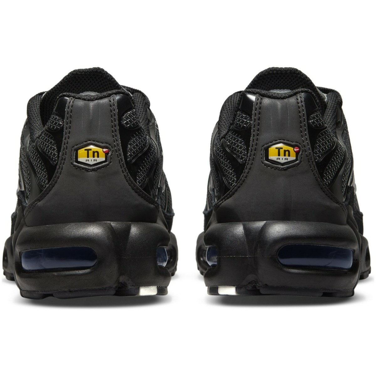 Original Womens Nike Air Max Plus TN Black Metallic Silver