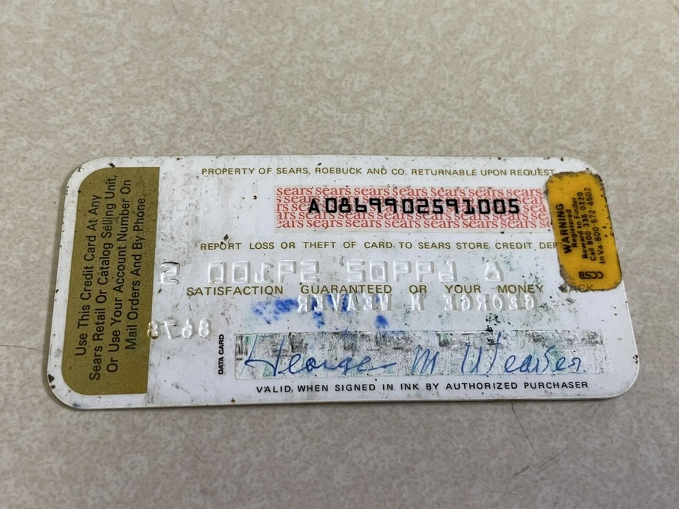 vintage 1950s/1960s SEARS ROEBUCK and CO CREDIT CARD company DEPARTMENT STORE - Image 3 of 3