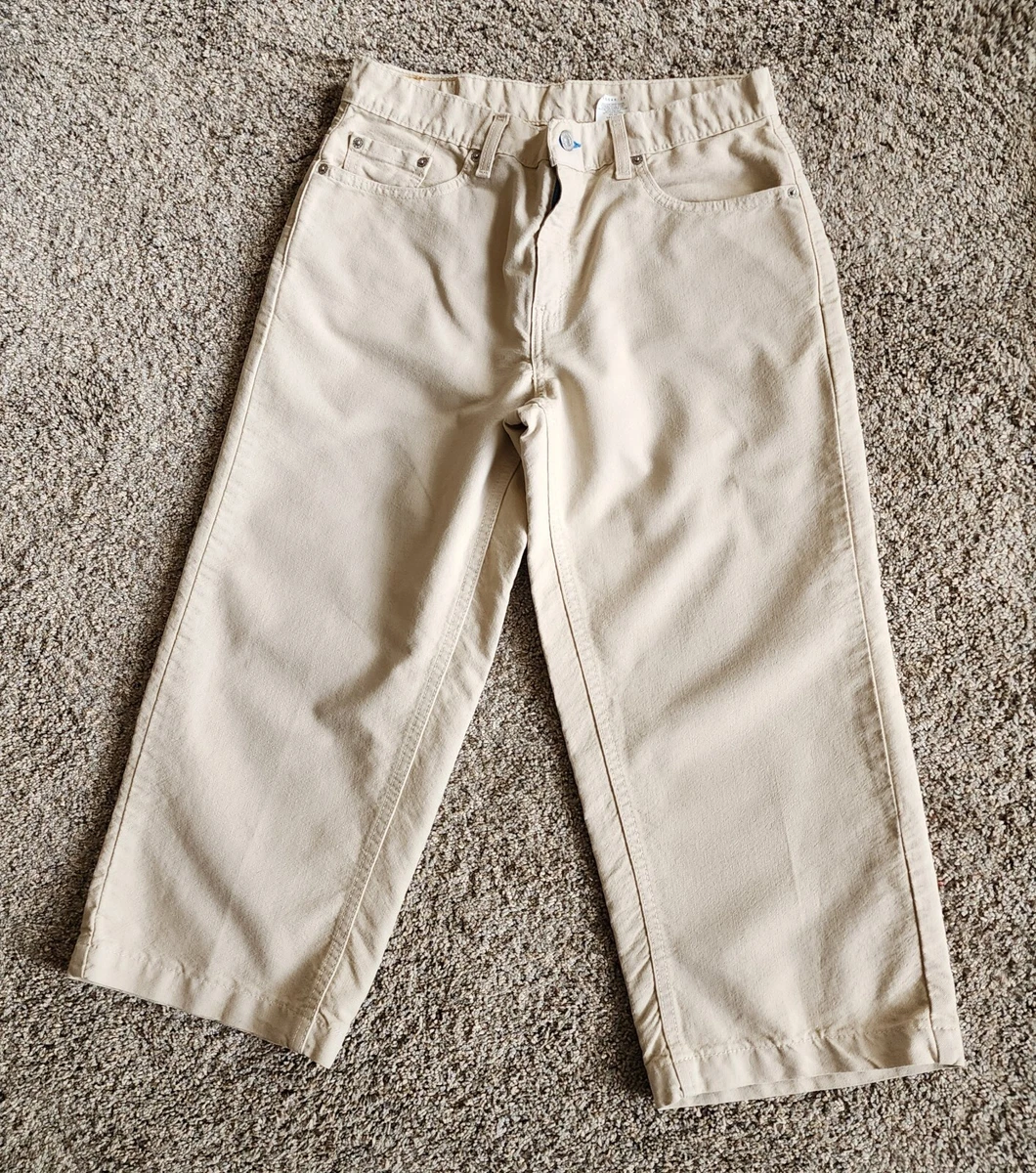 Levis 577 Jeans Vintage Women s Size 8 Beige Made in USA Cropped