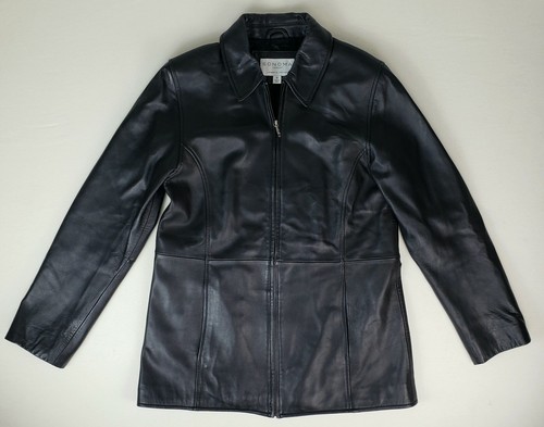 SONOMA LAMBSKIN LEATHER collared jacket 