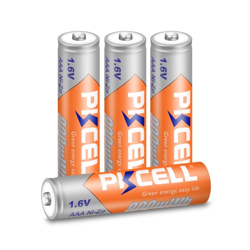 4pcs NiZn AAA Rechargeable Batteries 1.6V 900mWh Battery For Solar