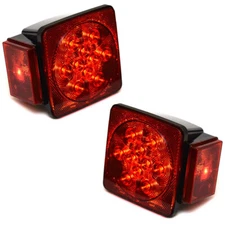 Shoreline Marine Boat LED Trailer Lights SL40140 | Red 12V (Kit)