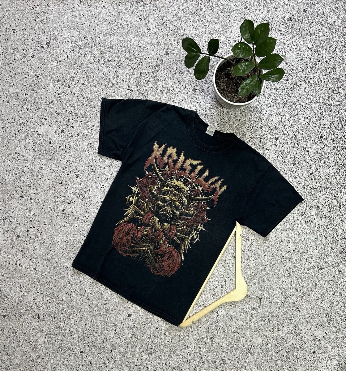 Vintage 00s Krisiun Rock Band Retro T-Shirt Y2K Rock Men
