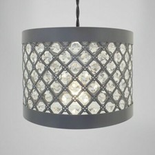Modern Acrylic Crystal Ceiling Pendant Light Shade Easy Fit Chandelier Lampshade