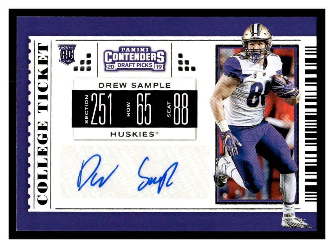 2019  Panini Contenders Draft Picks  #274 Drew Sample     Auto FRA39