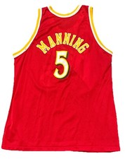 Atlanta Hawks Jersey Danny Manning Mens Size 48 Champion Vintage Red 