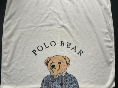 RARE! GUC RALPH LAUREN *Polo BEAR Large BEACH TOWEL Vintage GOLF