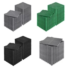 Interlocking Garage Floor Tiles 12x 12/15.7x15.7in Drainage Modular Deck Tile
