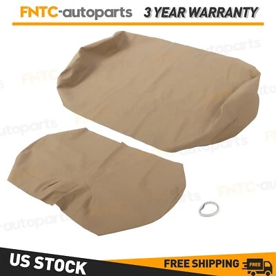FNTC_AUTOPARTS For EZGO TXT 1995 98 99 2010-2013 Tan Front Vinyl Seat Covers Golf Cart