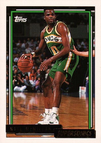 1992-93 Topps Gold #306 - Nate McMillan - Seattle SuperSonics  92-683 - Picture 1 of 2